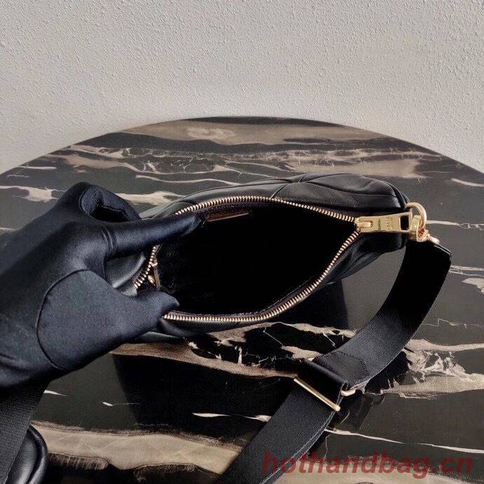 Prada Gaufre nappa leather shoulder bag 1BC151A black