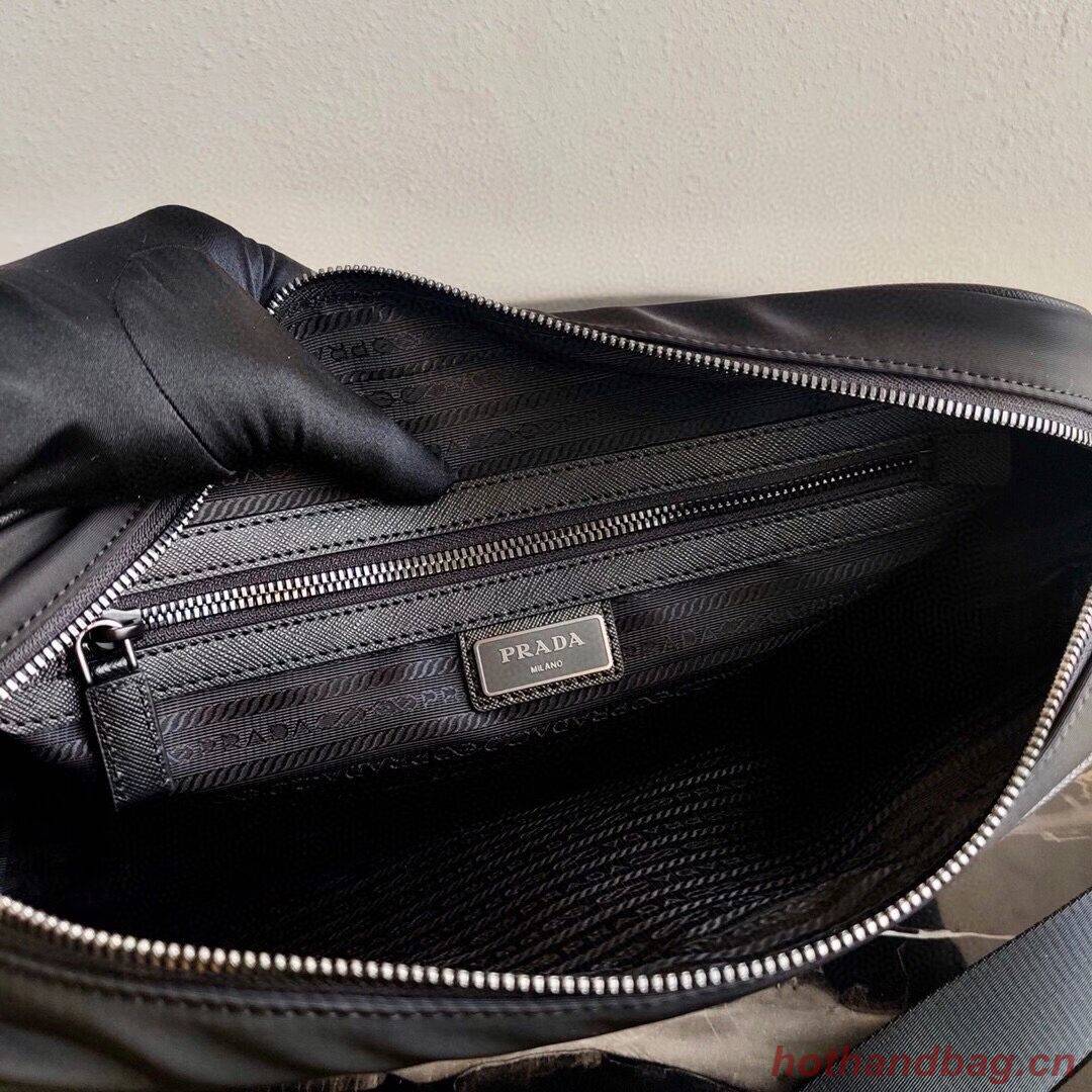 Prada Re-Nylon and Saffiano leather shoulder bag 2VD039 black