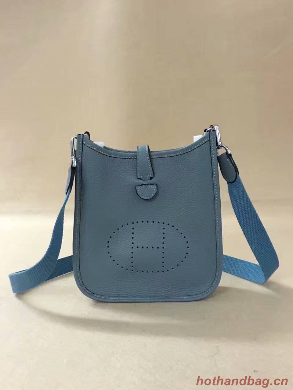 Hermes Evelyne original togo leather mini Shoulder Bag H15698 sky blue