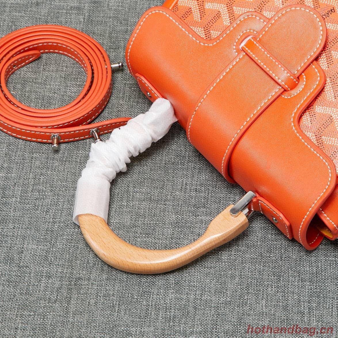 Goyard Y Doodling Calfskin Leather Tote Bag 99588 Orange Goyard Y Doodling Calfskin Leather Tote Bag 99588 Orange