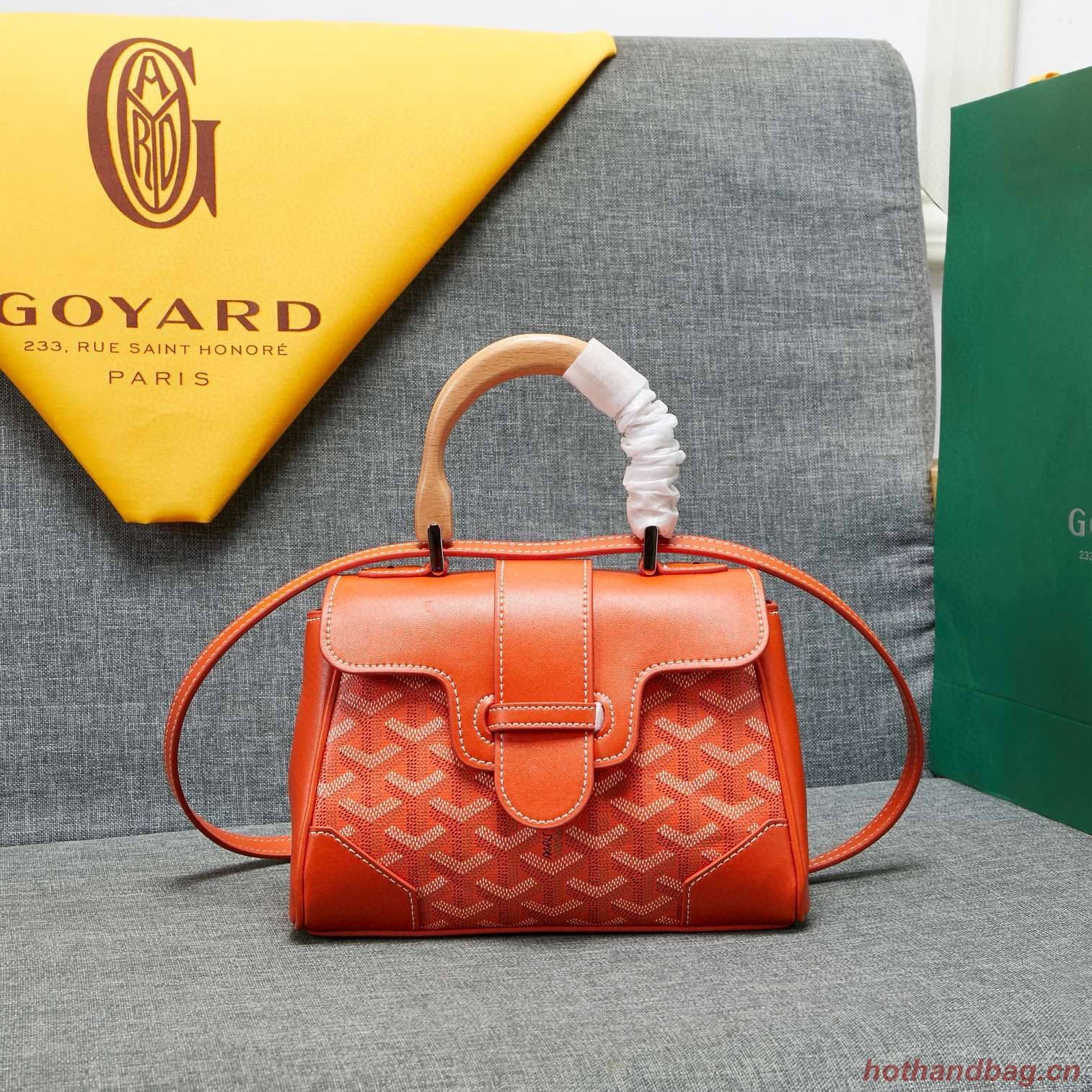 Goyard Y Doodling Calfskin Leather Tote Bag 99588 Orange Goyard Y Doodling Calfskin Leather Tote Bag 99588 Orange