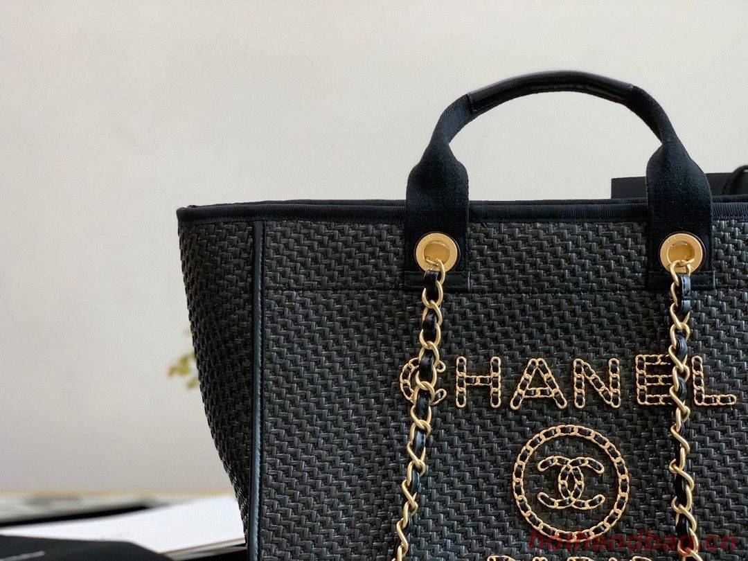 Chanel Large Weave Shopping Bag A66942 Black Chanel Large Weave Shopping Bag A66942 Black