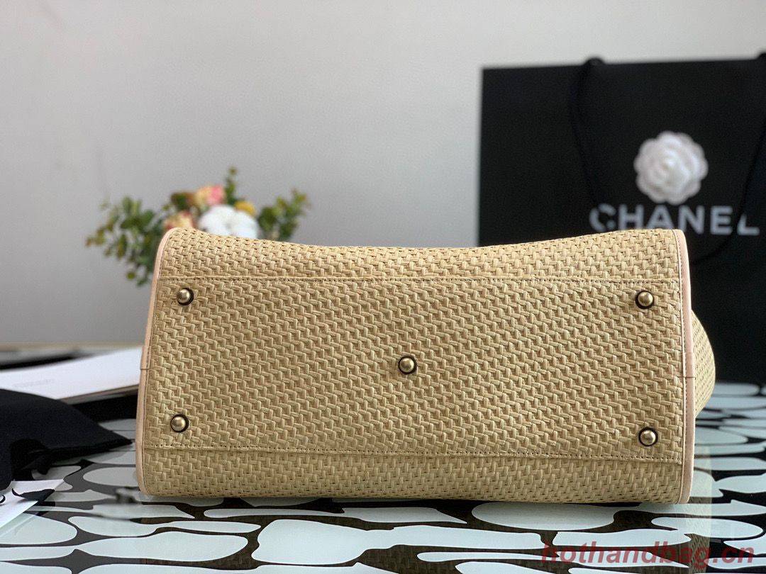 Chanel Large Weave Shopping Bag A66942 Cream