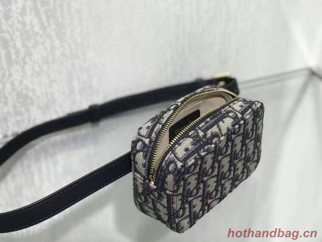 DIOR OBLIQUE BELT POUCH Blue Dior Oblique Canvas S5484 DIOR OBLIQUE BELT POUCH Blue Dior Oblique Canvas S5484