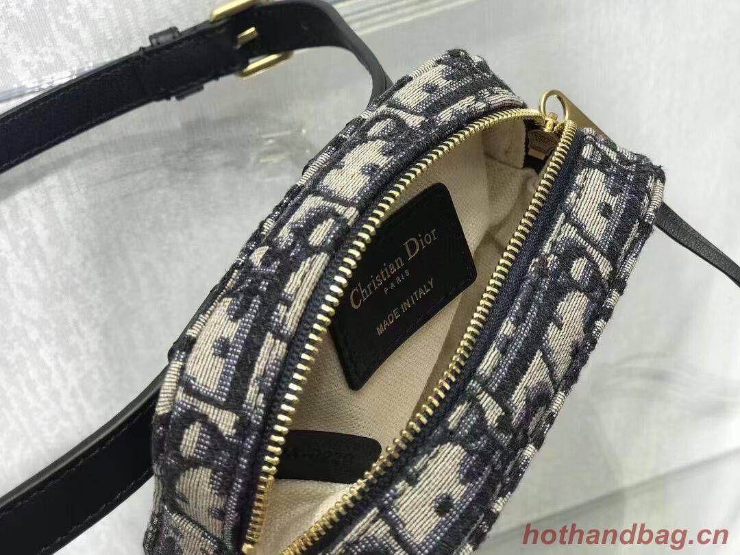 DIOR OBLIQUE BELT POUCH Blue Dior Oblique Canvas S5484 DIOR OBLIQUE BELT POUCH Blue Dior Oblique Canvas S5484