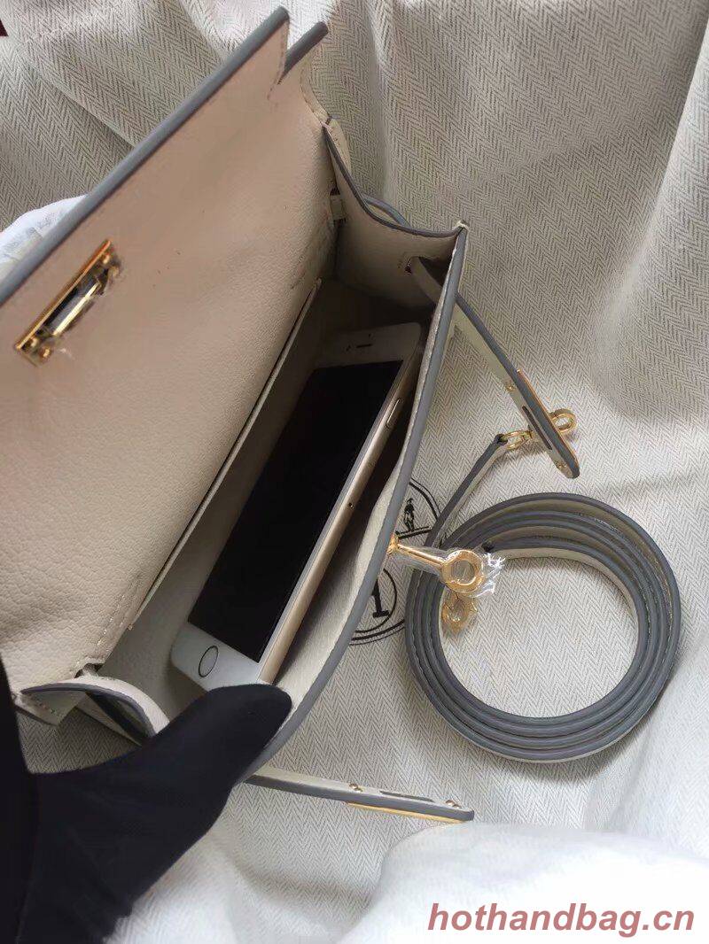 Hermes Kelly 19cm Shoulder Bags Epsom Leather KL19 Cream Hermes Kelly 19cm Shoulder Bags Epsom Leather KL19 Cream