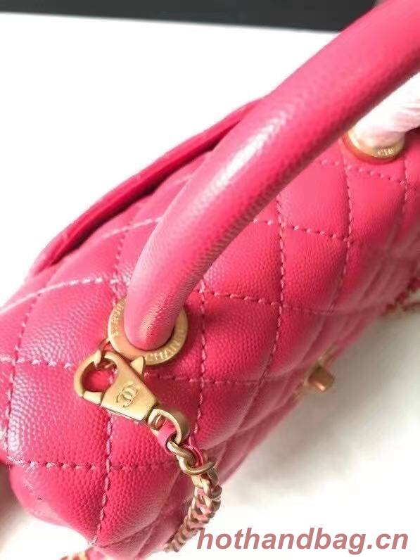 Chanel flap bag with top handle A92990 Rose Chanel flap bag with top handle A92990 Rose