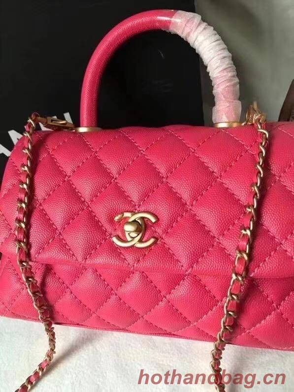 Chanel flap bag with top handle A92990 Rose Chanel flap bag with top handle A92990 Rose