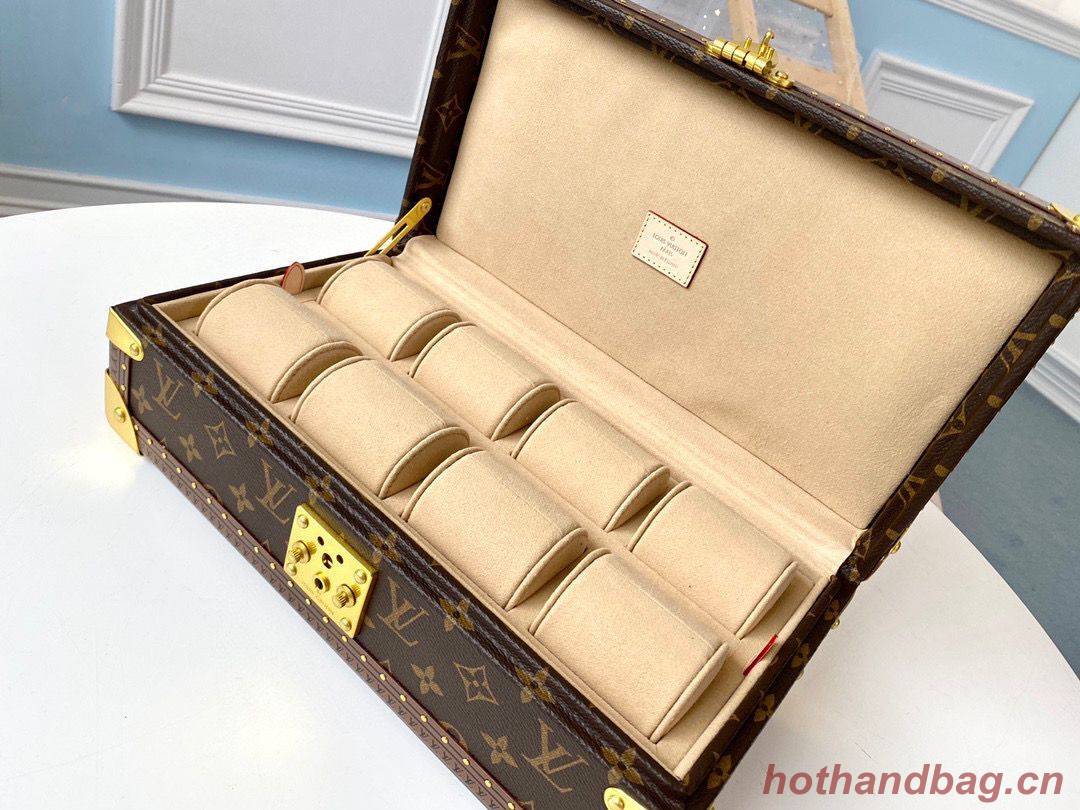 Louis Vuitton Monogram Canvas Watches Box M47641 Khaki Louis Vuitton Monogram Canvas Watches Box M47641 Khaki