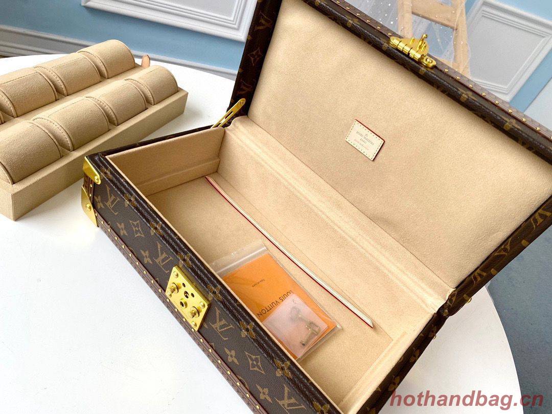 Louis Vuitton Monogram Canvas Watches Box M47641 Khaki Louis Vuitton Monogram Canvas Watches Box M47641 Khaki