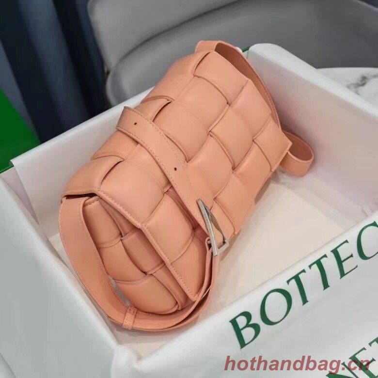 Bottega Veneta PADDED CASSETTE BAG suede 591970 Peachy Bottega Veneta PADDED CASSETTE BAG suede 591970 Peachy