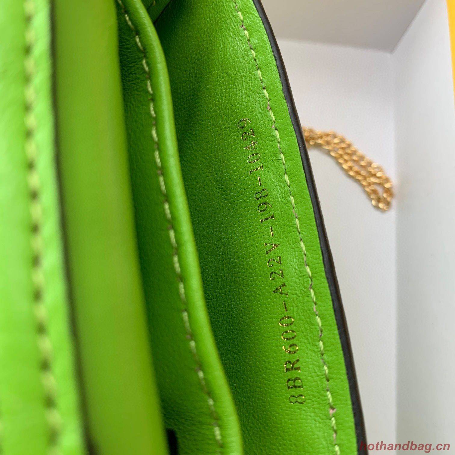 FENDI NANO BAGUETTE CHARM nappa leather 7AR844 Green FENDI NANO BAGUETTE CHARM nappa leather 7AR844 Green