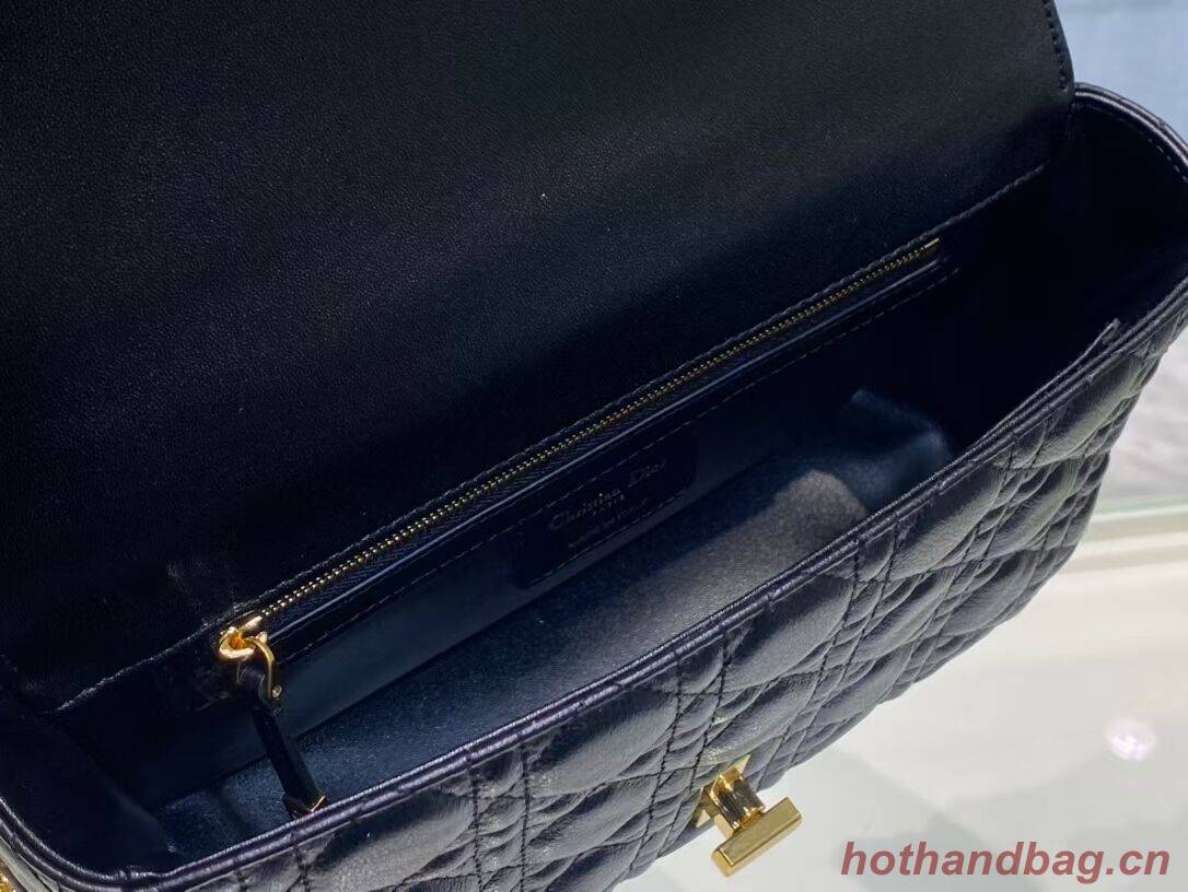 MEDIUM DIOR CARO BAG Soft Cannage Calfskin M9242 black MEDIUM DIOR CARO BAG Soft Cannage Calfskin M9242 black