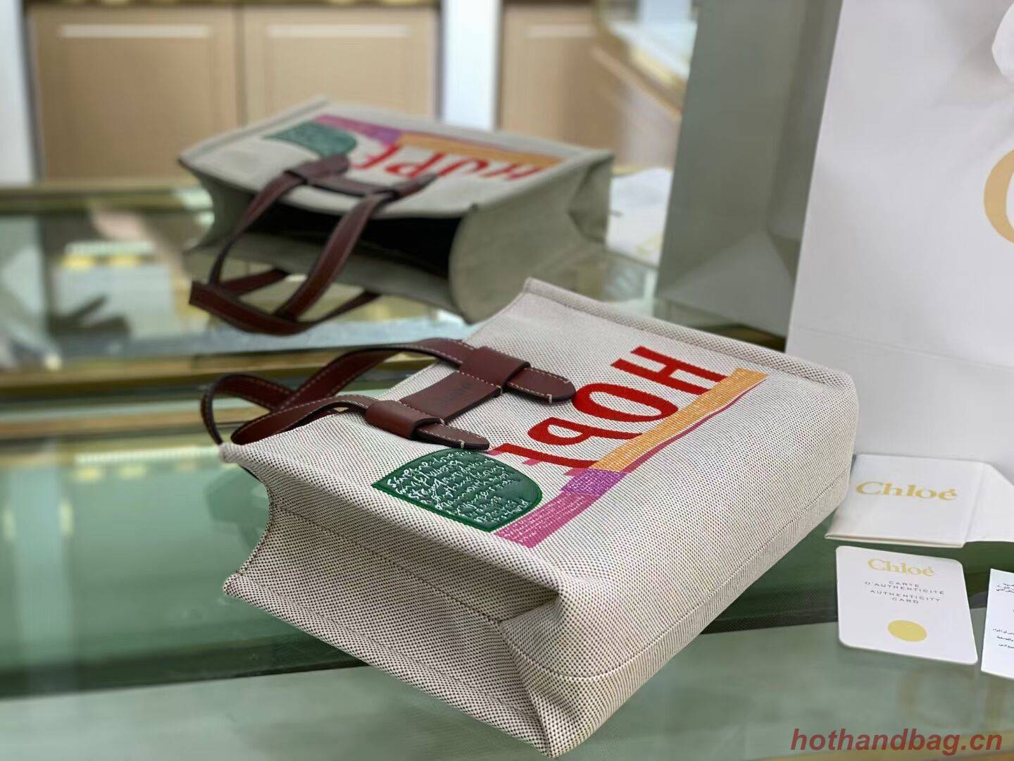 Chloe Cloth & leather 6C013 brown Chloe Cloth & leather 6C013 brown