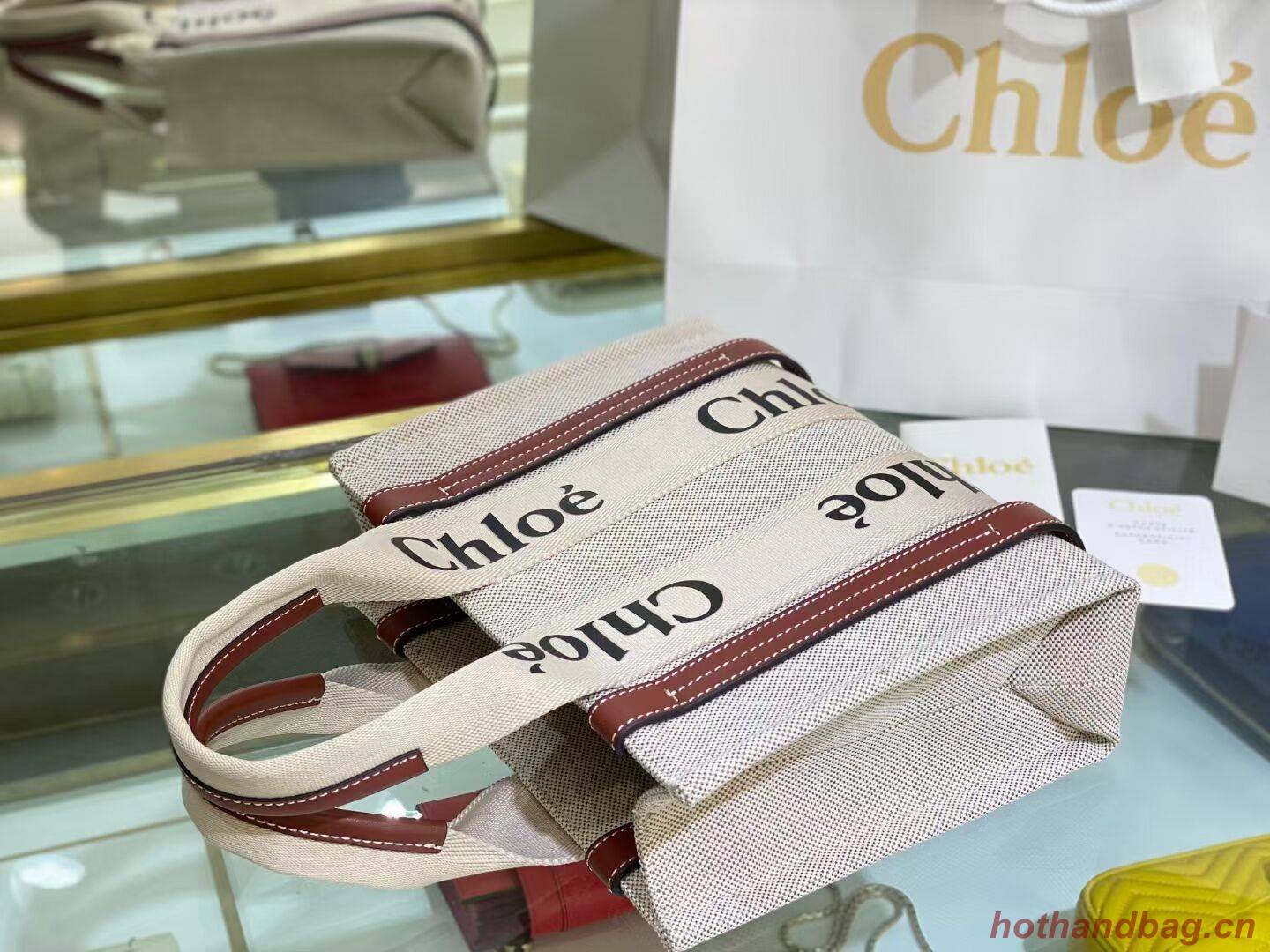 Chloe Cloth & leather 6C027 brown Chloe Cloth & leather 6C027 brown