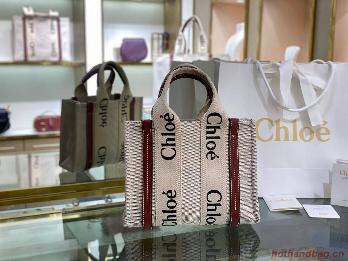 Chloe Cloth & leather 6C027 brown