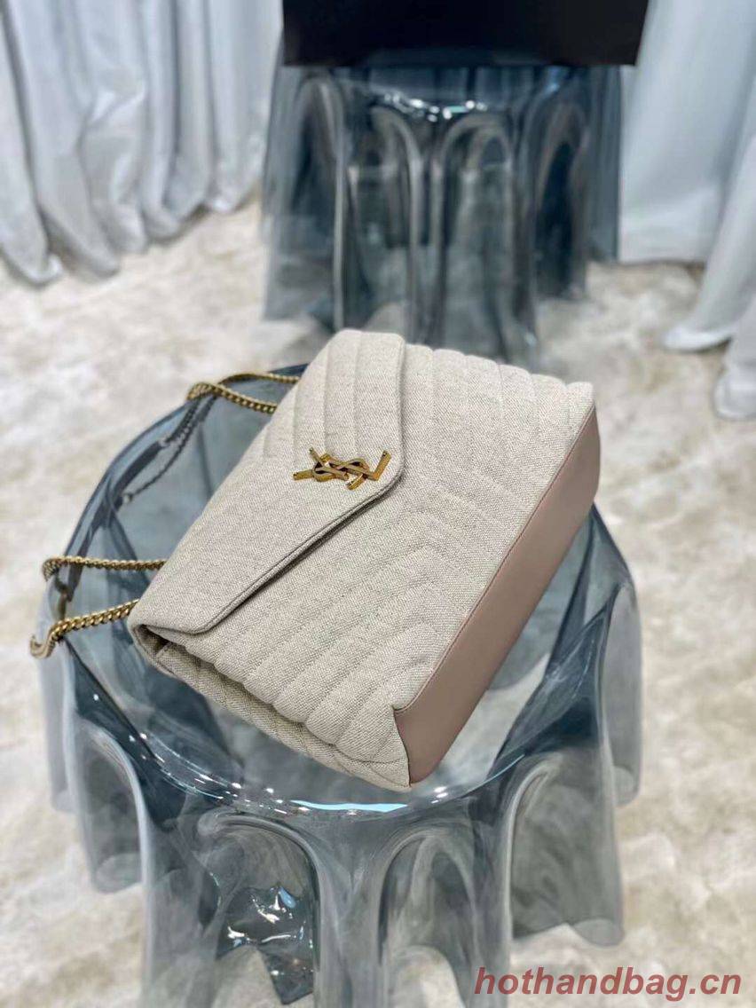 Yves Saint Laurent LOULOU SMALL IN QUILTED Y LINEN Y587216