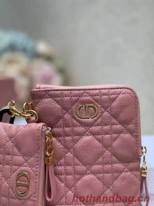 DIOR CARO MULTIFUNCTIONAL POUCH Deep Nude Supple Cannage Calfskin S5036U DIOR CARO MULTIFUNCTIONAL POUCH Deep Nude Supple Cannage Calfskin S5036U