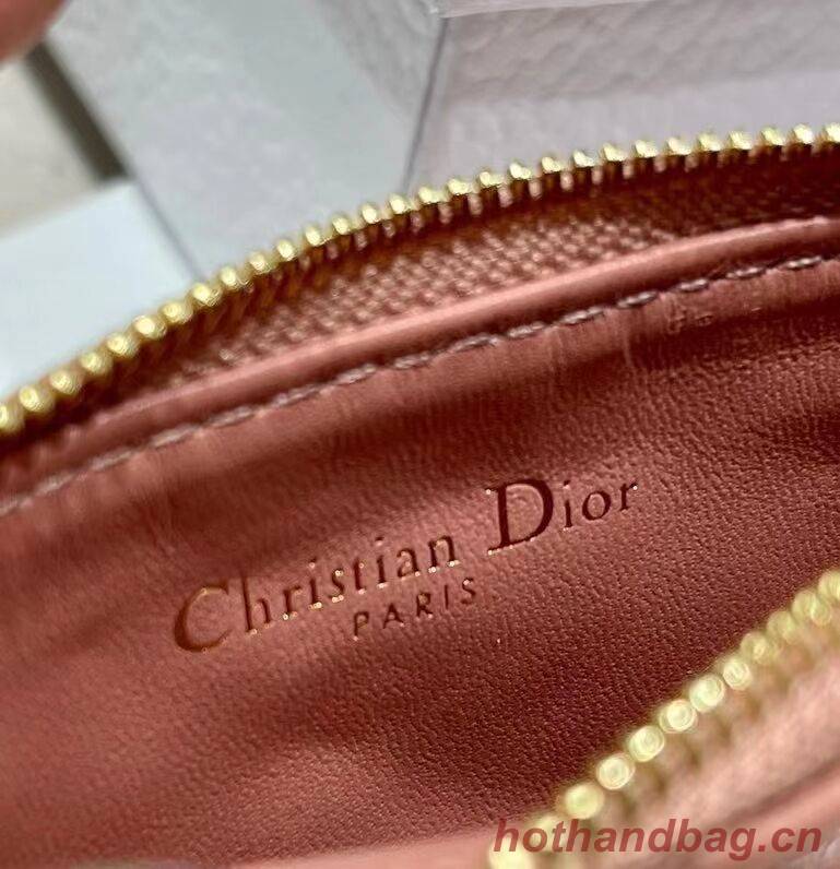 DIOR CARO MULTIFUNCTIONAL POUCH Deep Nude Supple Cannage Calfskin S5036U DIOR CARO MULTIFUNCTIONAL POUCH Deep Nude Supple Cannage Calfskin S5036U