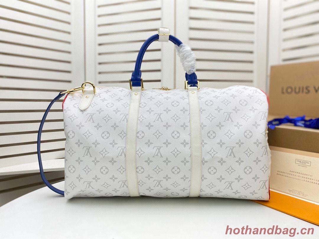 Louis Vuitton KEEPALL BANDOULIERE M41416 M41414 White Louis Vuitton KEEPALL BANDOULIERE M41416 M41414 White