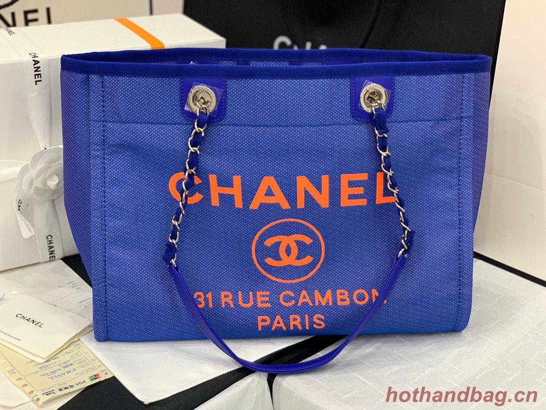 Chanel Original Medium Shopping Bag 67001 Blue Chanel Original Medium Shopping Bag 67001 Blue