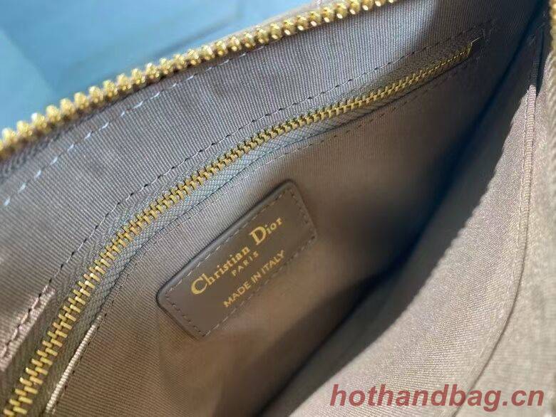 LARGE DIOR CARO DAILY POUCH pink Supple Cannage Calfskin S5086U LARGE DIOR CARO DAILY POUCH pink Supple Cannage Calfskin S5086U