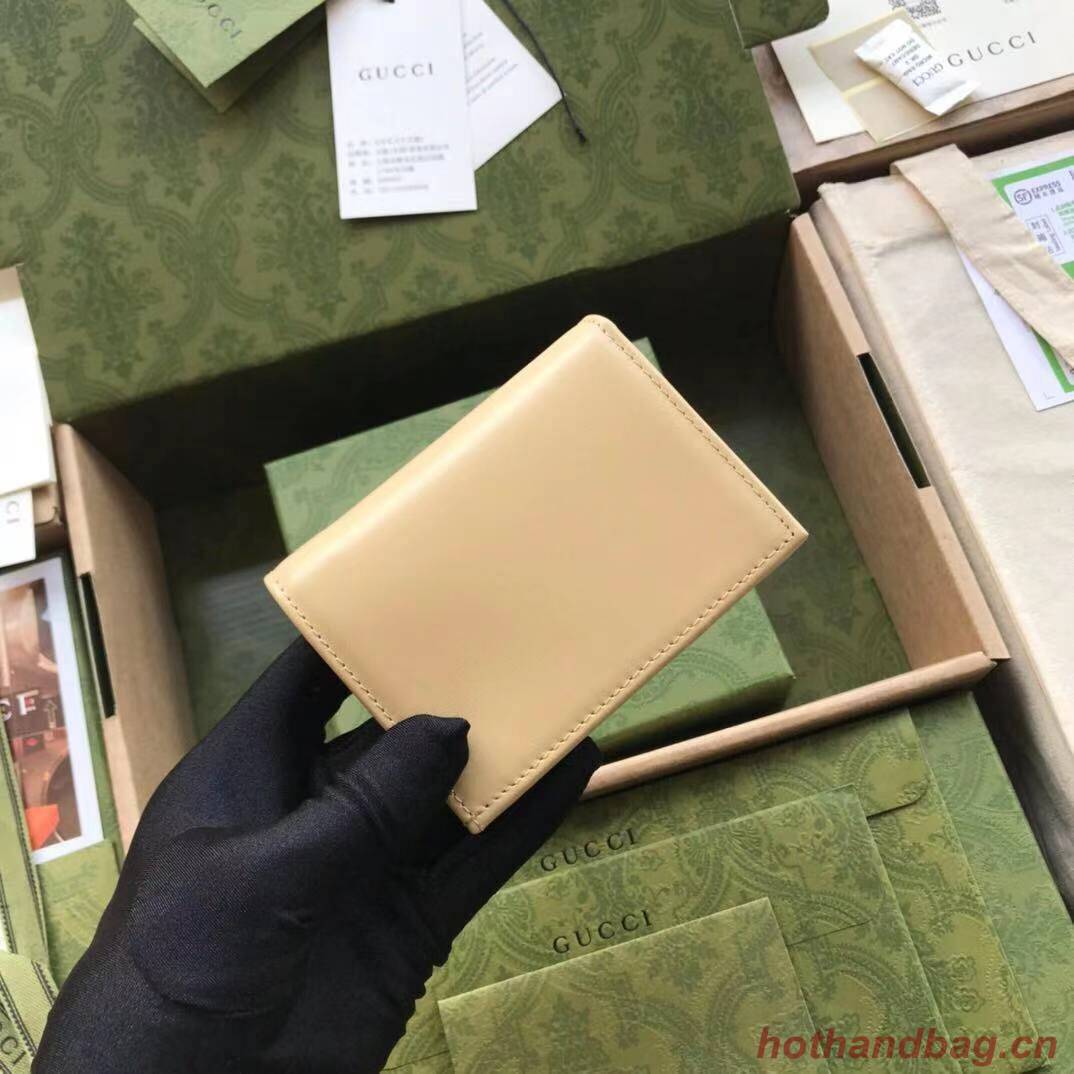 Gucci GG Marmont card case Original Leather 466488 Cream Gucci GG Marmont card case Original Leather 466488 Cream