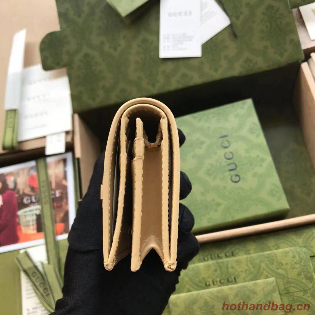 Gucci GG Marmont card case Original Leather 466488 Cream Gucci GG Marmont card case Original Leather 466488 Cream