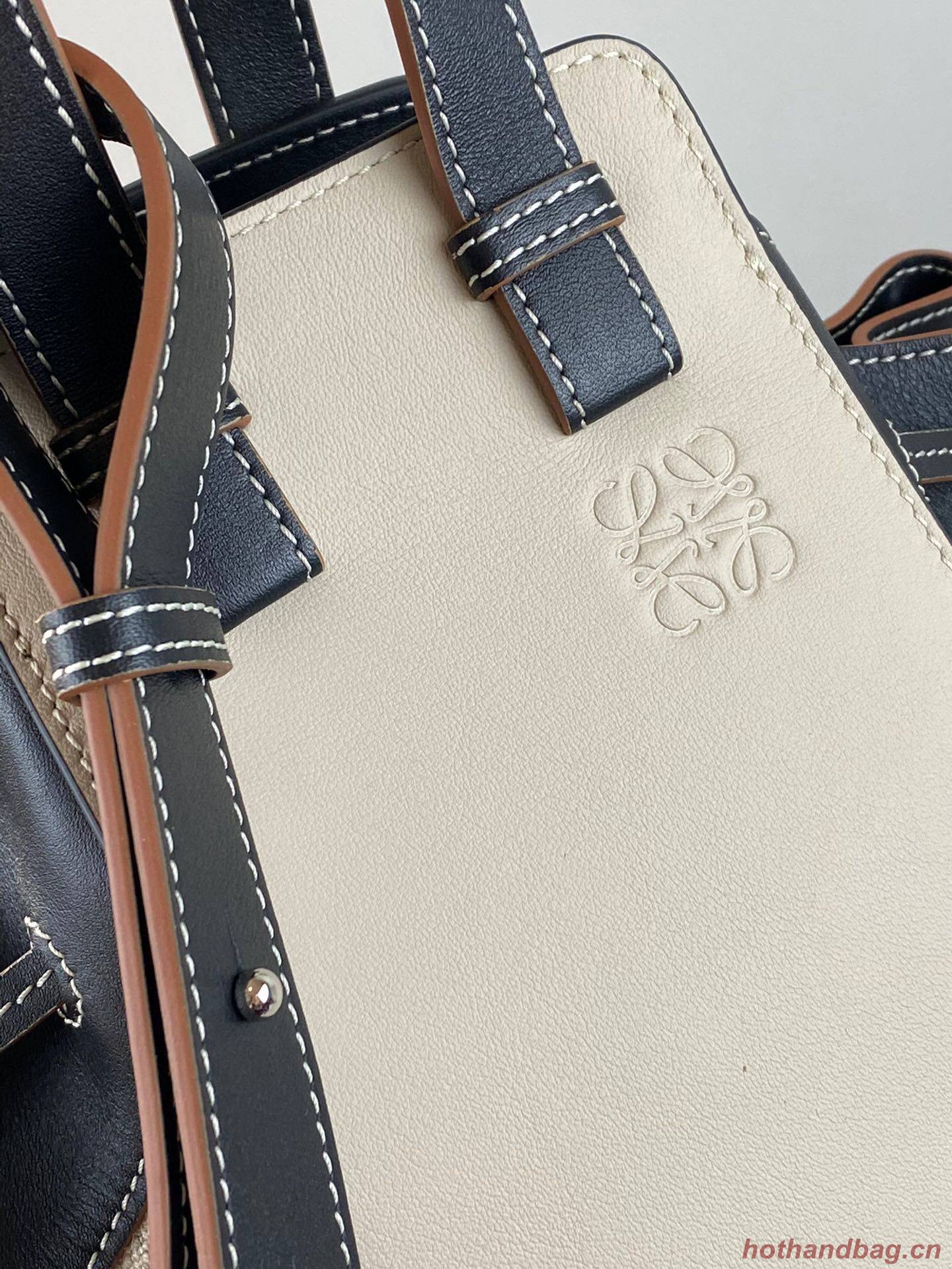 Loewe Hammock Small Bag Original Leather A6887 Cream&White&Black Loewe Hammock Small Bag Original Leather A6887 Cream&White&Black