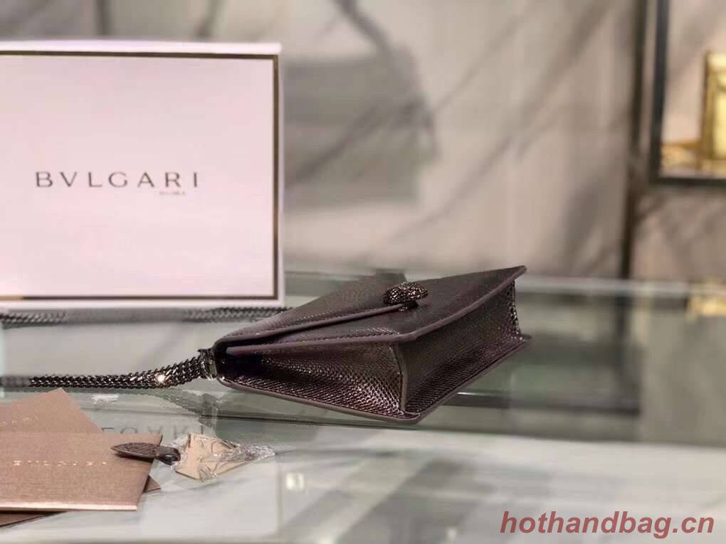 Bvlgari Serpenti Forever leather small crossbody bag B210544 silver grey Bvlgari Serpenti Forever leather small crossbody bag B210544 silver grey