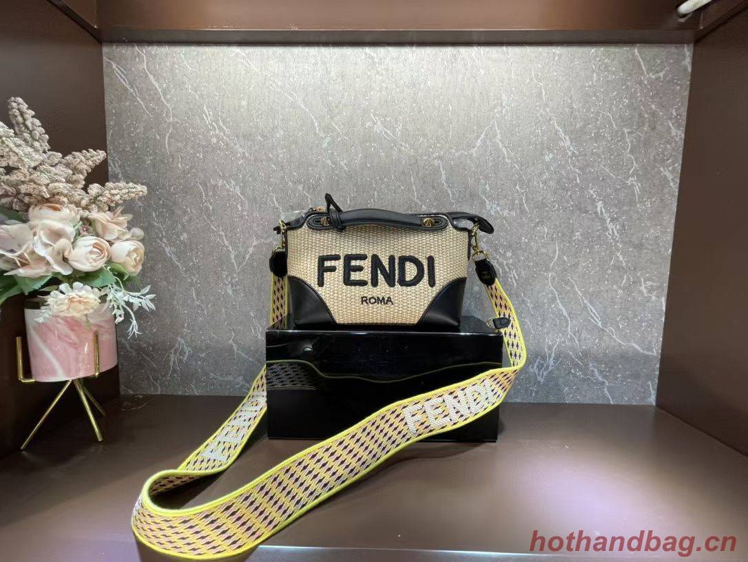 FENDI Braided Straw Bag  F1578 Black