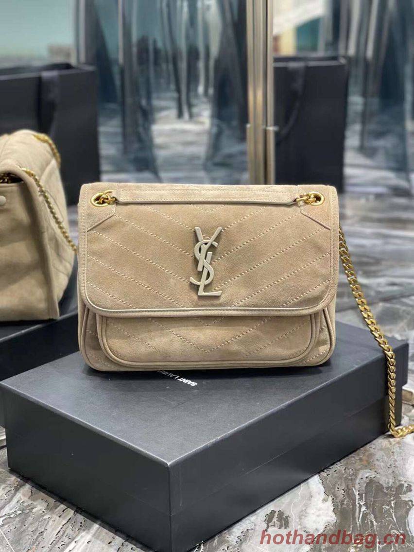 Yves Saint Laurent ENVELOPE MEDIUM BAG IN QUILTED SUEDE Y498004 cream Yves Saint Laurent ENVELOPE MEDIUM BAG IN QUILTED SUEDE Y498004 cream