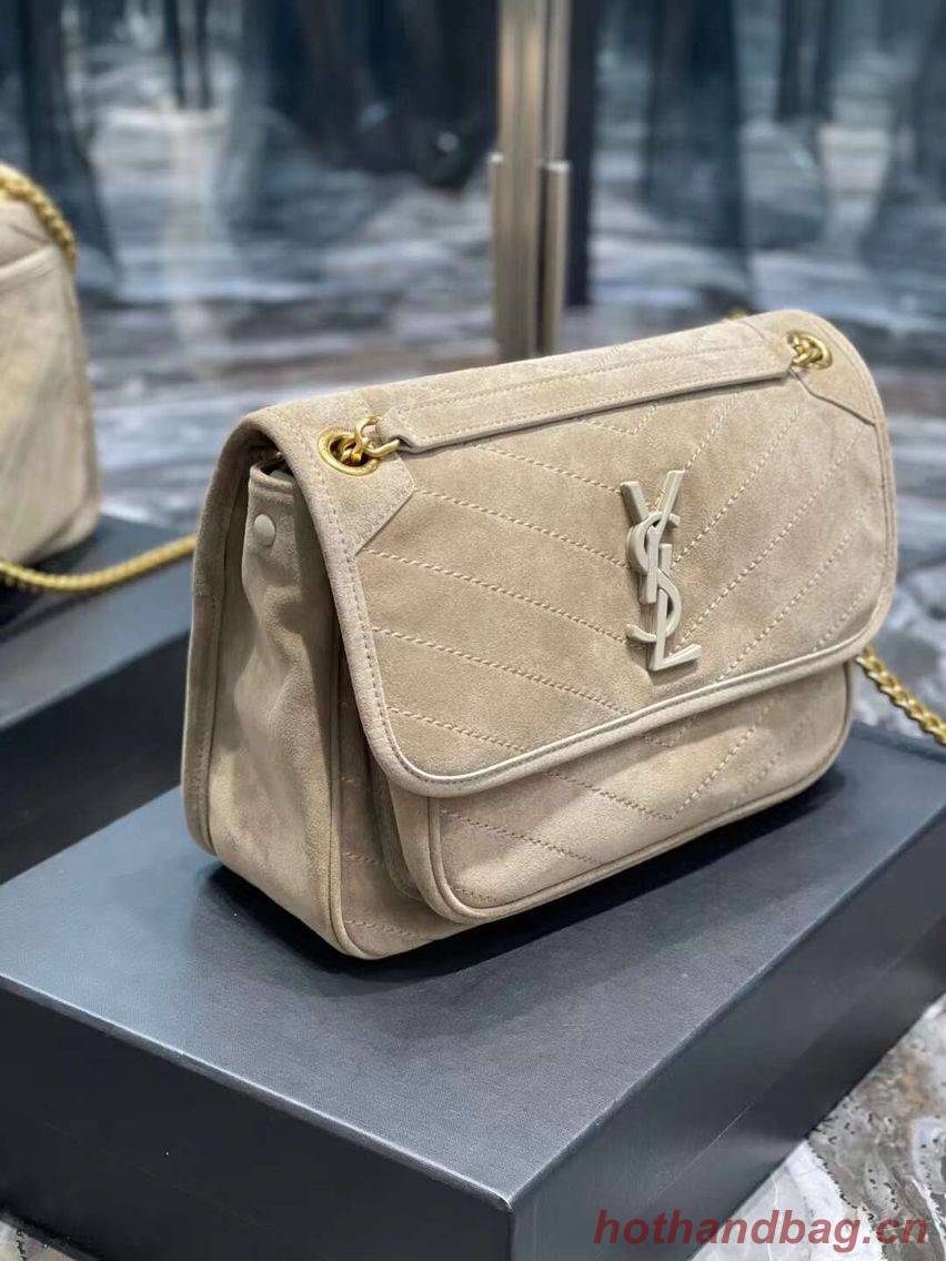 Yves Saint Laurent ENVELOPE MEDIUM BAG IN QUILTED SUEDE Y498004 cream Yves Saint Laurent ENVELOPE MEDIUM BAG IN QUILTED SUEDE Y498004 cream