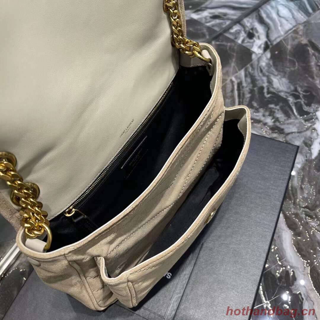 Yves Saint Laurent ENVELOPE MEDIUM BAG IN QUILTED SUEDE Y498004 cream Yves Saint Laurent ENVELOPE MEDIUM BAG IN QUILTED SUEDE Y498004 cream