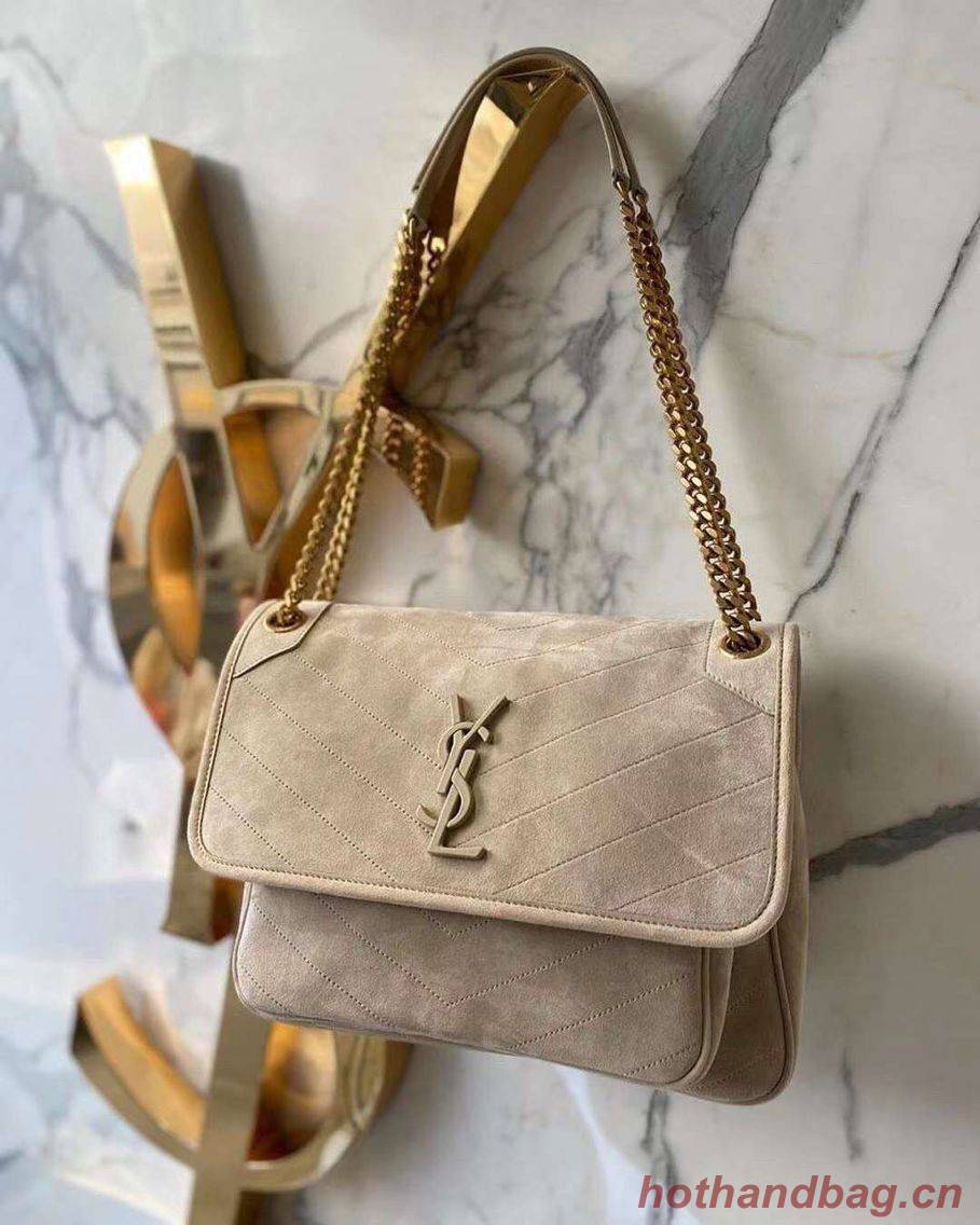 Yves Saint Laurent ENVELOPE MEDIUM BAG IN QUILTED SUEDE Y498004 cream Yves Saint Laurent ENVELOPE MEDIUM BAG IN QUILTED SUEDE Y498004 cream