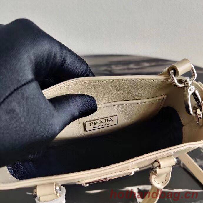 Prada Small brushed leather tote 1AD331 Biscuits Prada Small brushed leather tote 1AD331 Biscuits