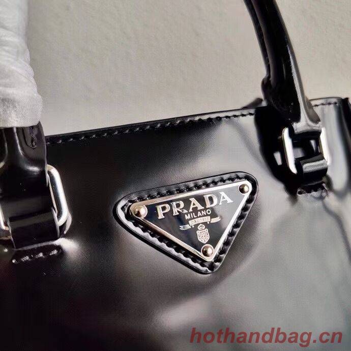Prada Small brushed leather tote 1AD331 black Prada Small brushed leather tote 1AD331 black