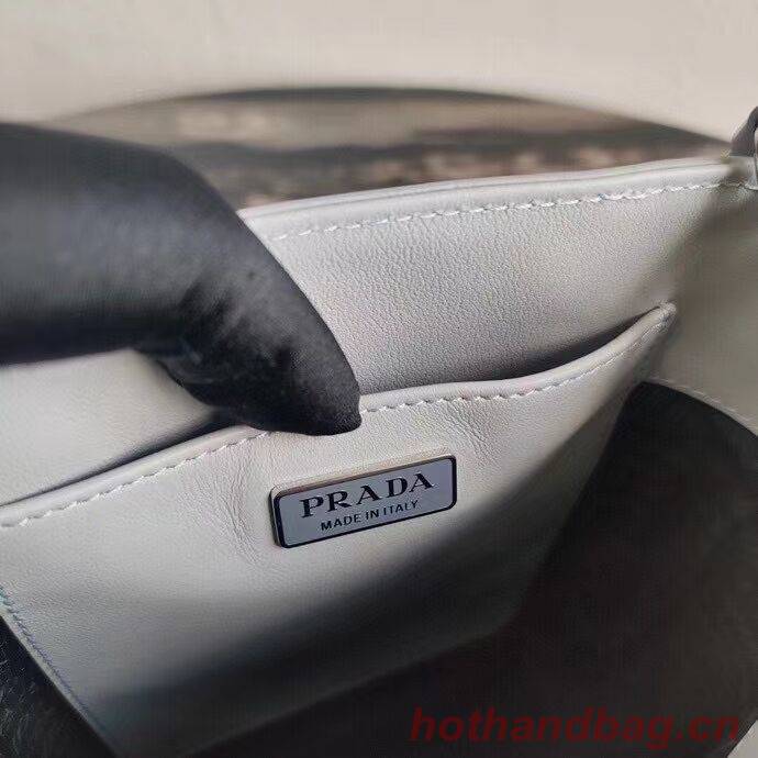Prada Small brushed leather tote 1AD331 light grey Prada Small brushed leather tote 1AD331 light grey