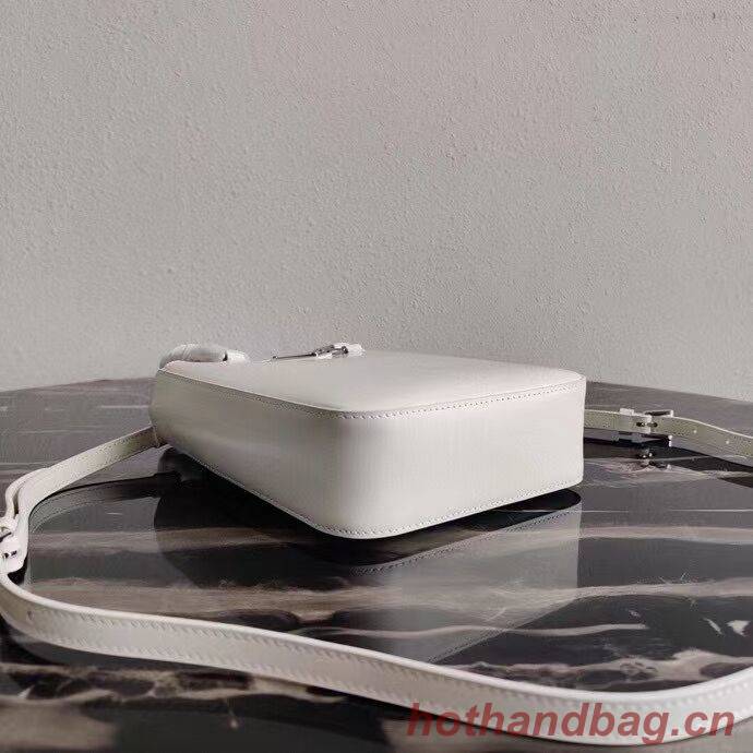 Prada Small brushed leather tote 1AD331 white Prada Small brushed leather tote 1AD331 white