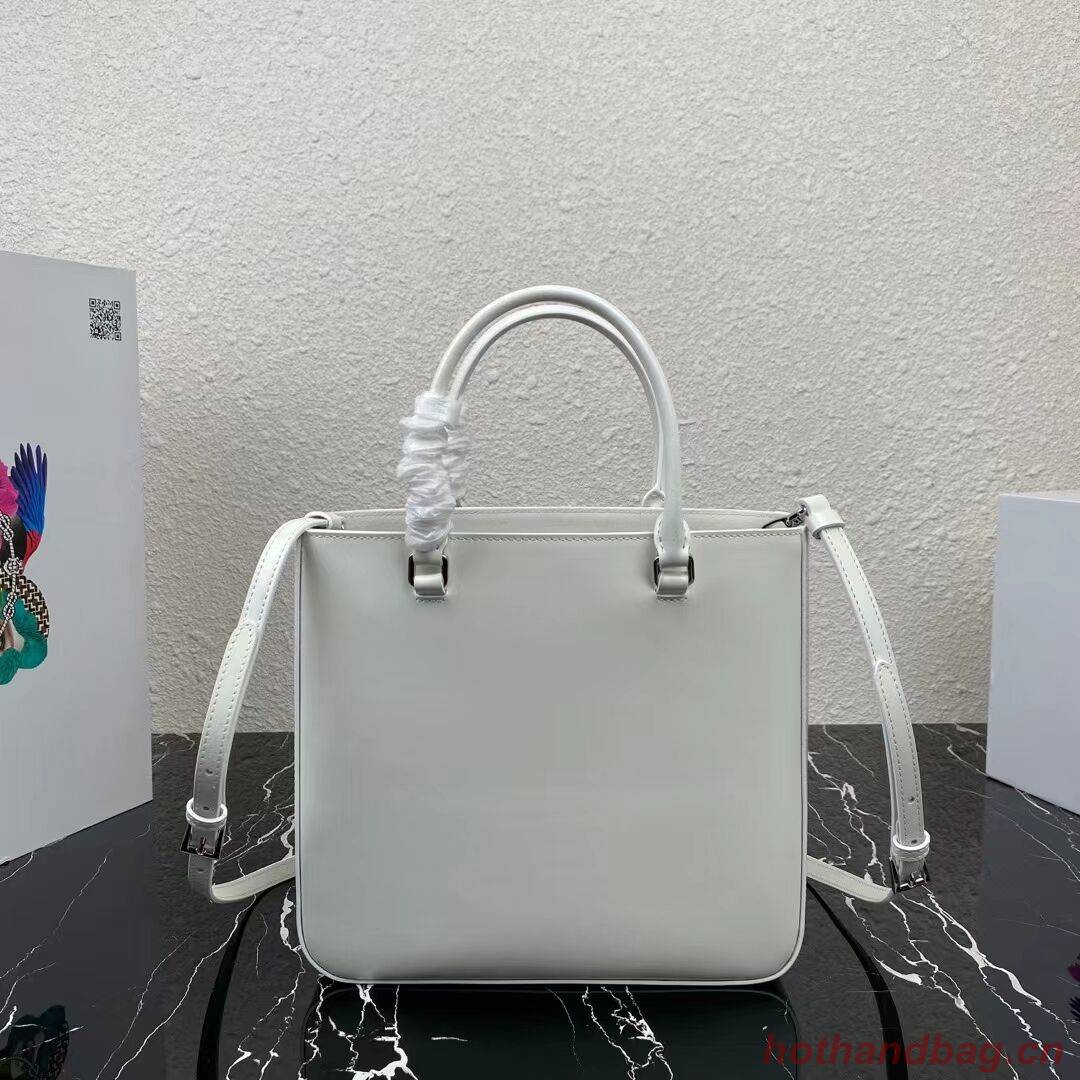 Prada brushed leather tote 1BA330 white Prada brushed leather tote 1BA330 white