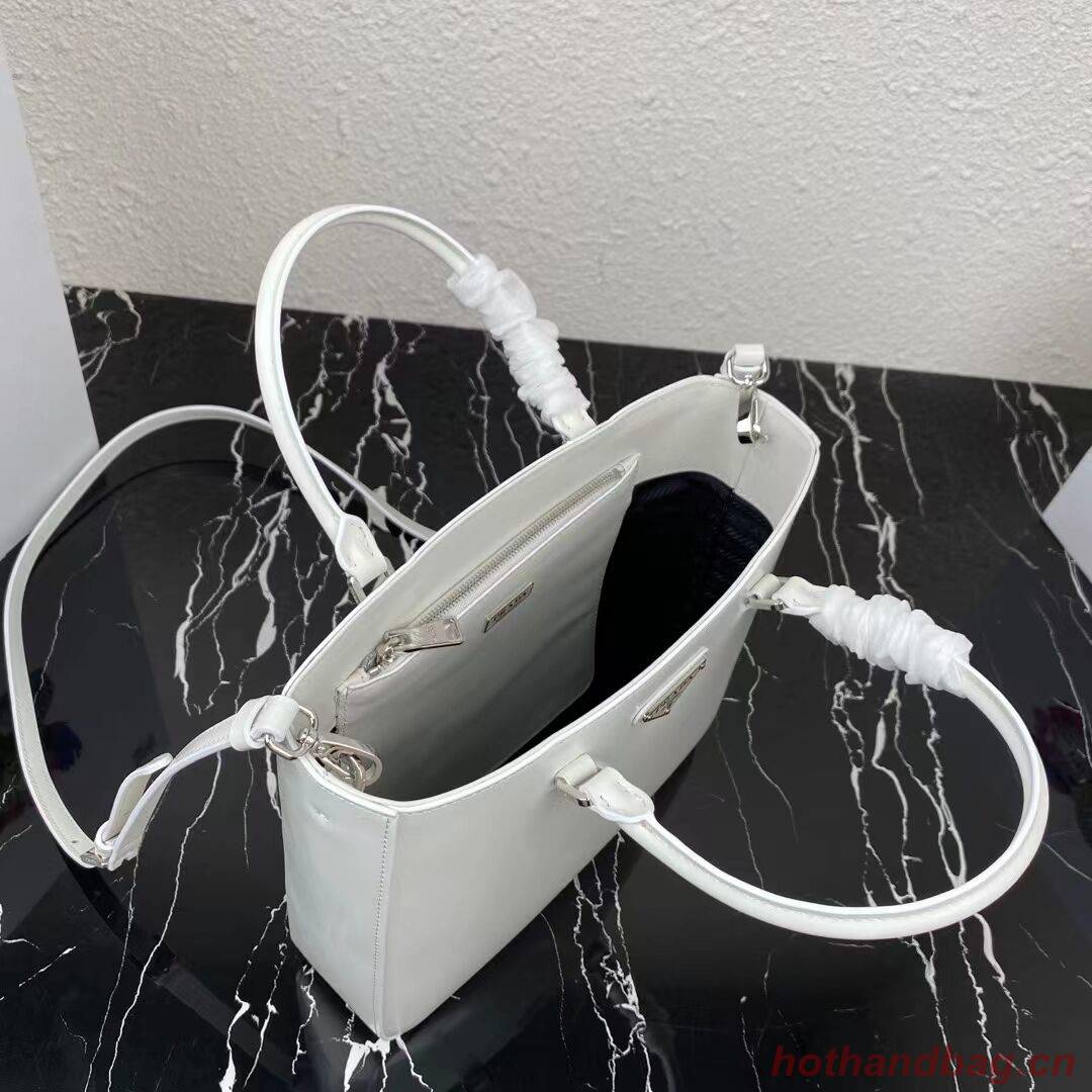 Prada brushed leather tote 1BA330 white Prada brushed leather tote 1BA330 white