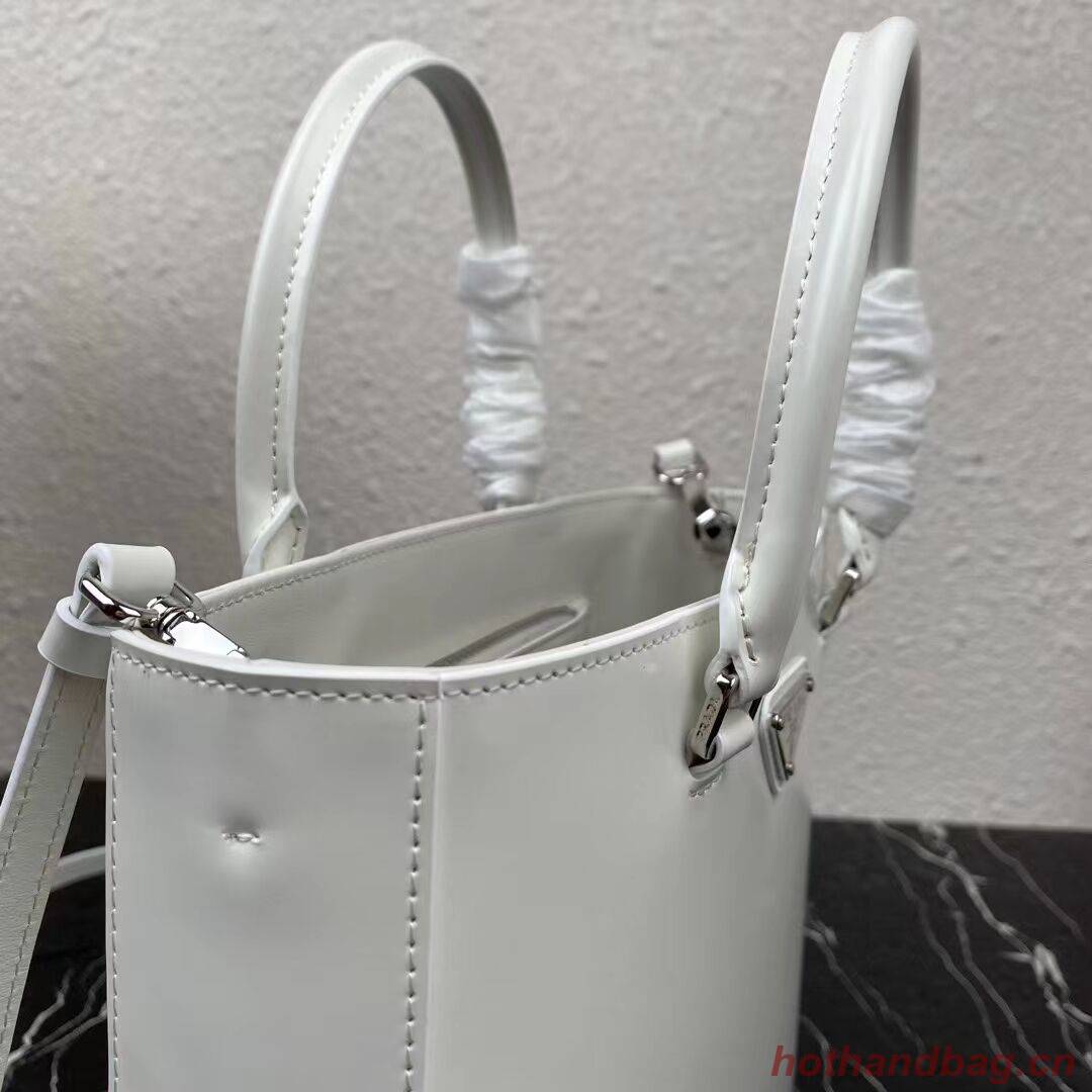 Prada brushed leather tote 1BA330 white Prada brushed leather tote 1BA330 white