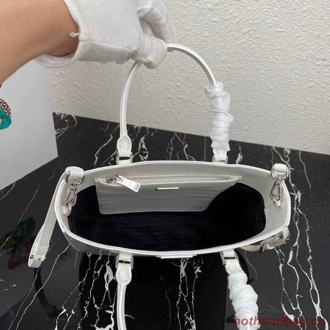 Prada brushed leather tote 1BA330 white Prada brushed leather tote 1BA330 white