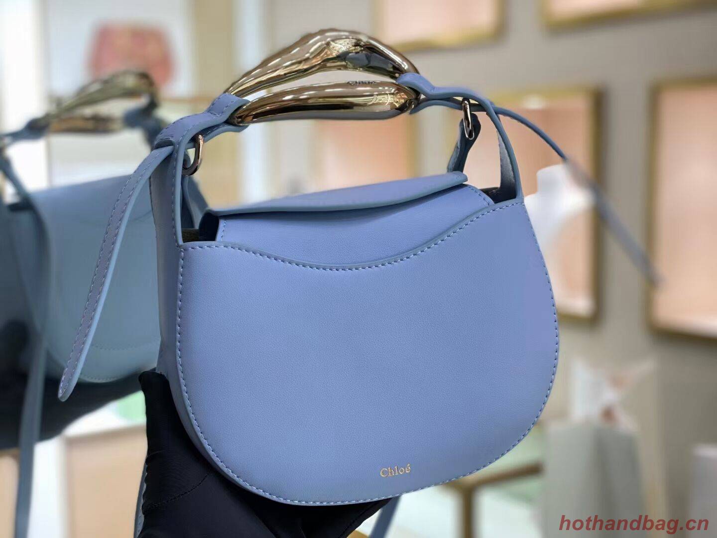 Chloe Original Calfskin Leather Bag 3S1350 sky blue Chloe Original Calfskin Leather Bag 3S1350 sky blue