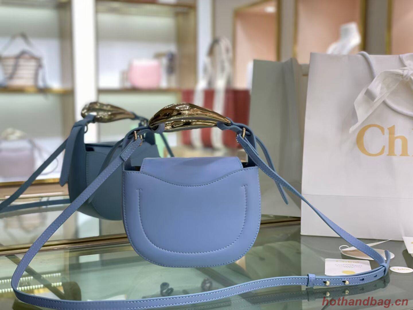 Chloe Original Calfskin Leather Bag 3S1350 sky blue Chloe Original Calfskin Leather Bag 3S1350 sky blue