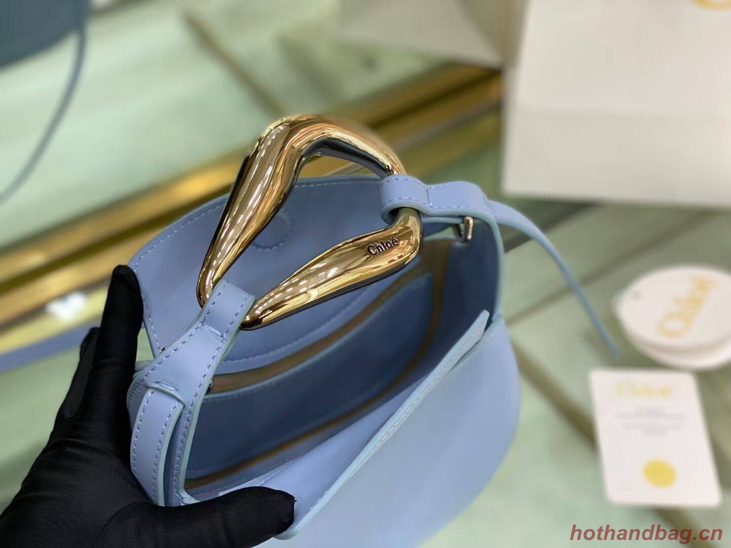 Chloe Original Calfskin Leather Bag 3S1350 sky blue Chloe Original Calfskin Leather Bag 3S1350 sky blue