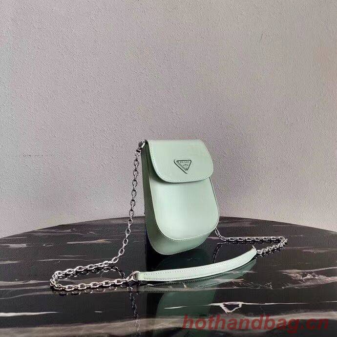 Prada Brushed leather mini-bag 1BH185 light green Prada Brushed leather mini-bag 1BH185 light green