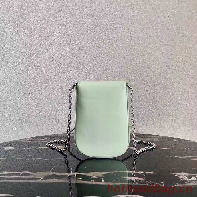 Prada Brushed leather mini-bag 1BH185 light green Prada Brushed leather mini-bag 1BH185 light green
