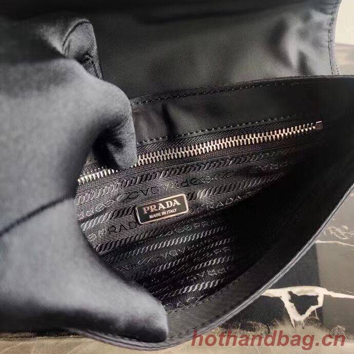 Prada Brushed leather small bag 2AD138 black Prada Brushed leather small bag 2AD138 black