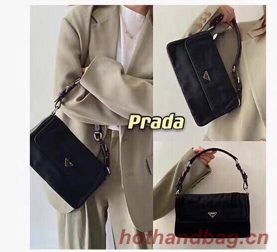 Prada Brushed leather small bag 2AD138 black Prada Brushed leather small bag 2AD138 black